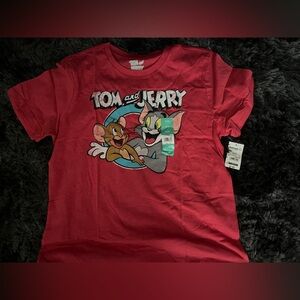 Tom and Jerry Heather Red Unisex Graphic Tee